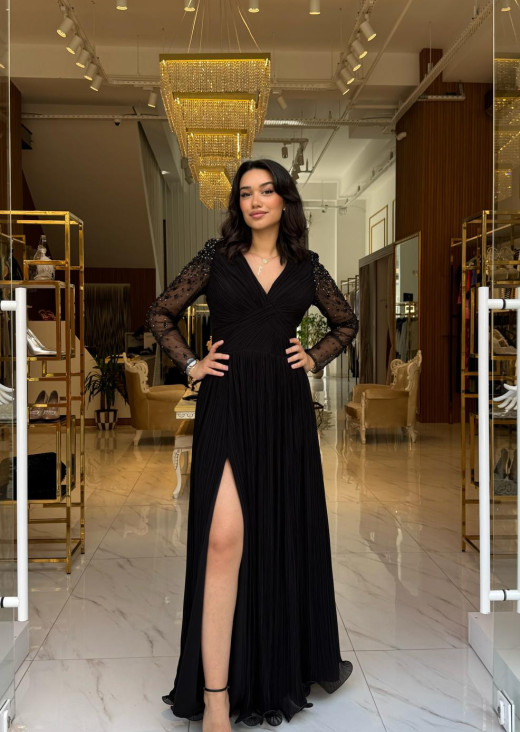 KENZEL BÜYÜK BEDEN SİYAH ABİYE