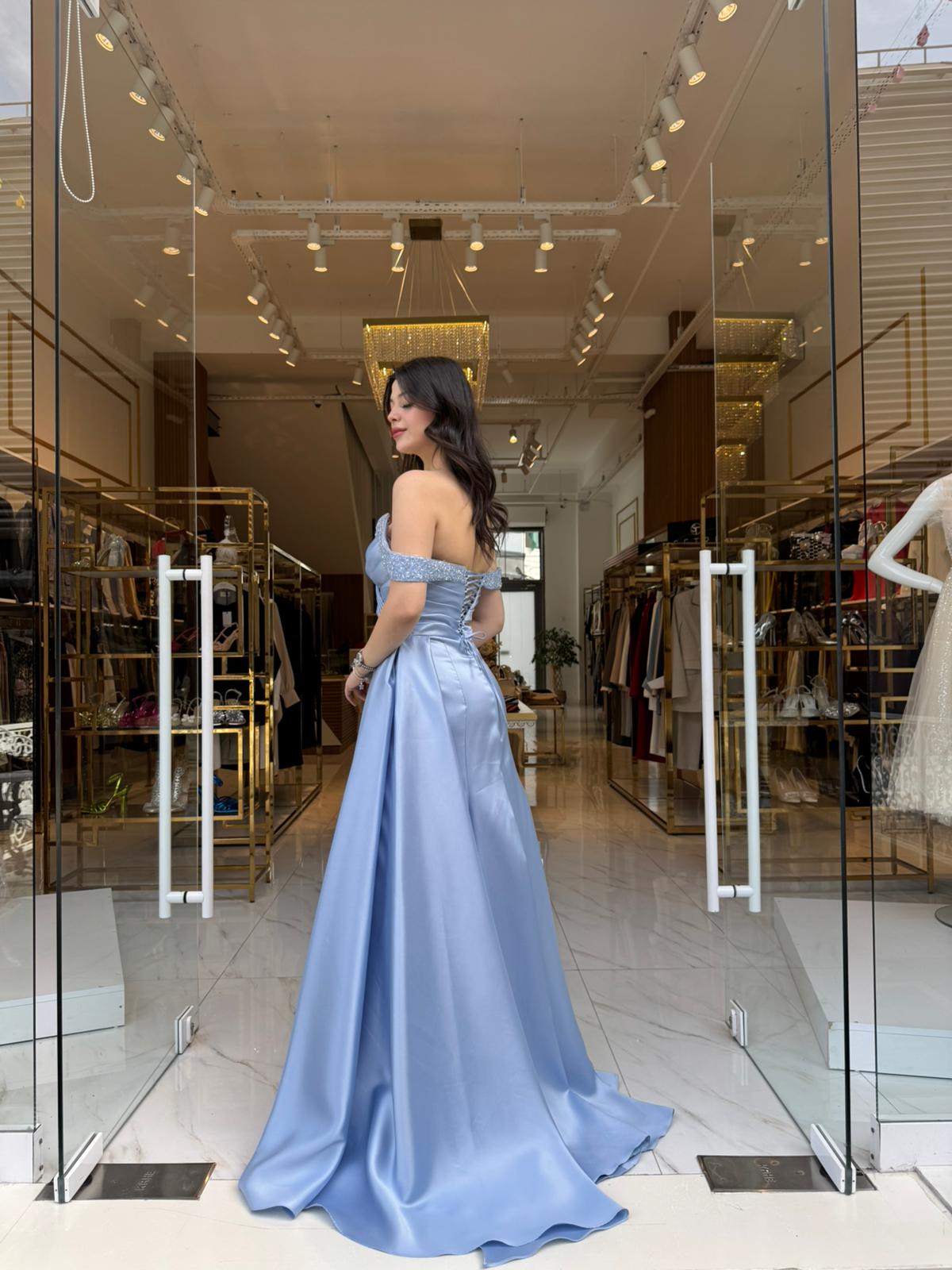 KENZEL BEBE MAVİ ABİYE