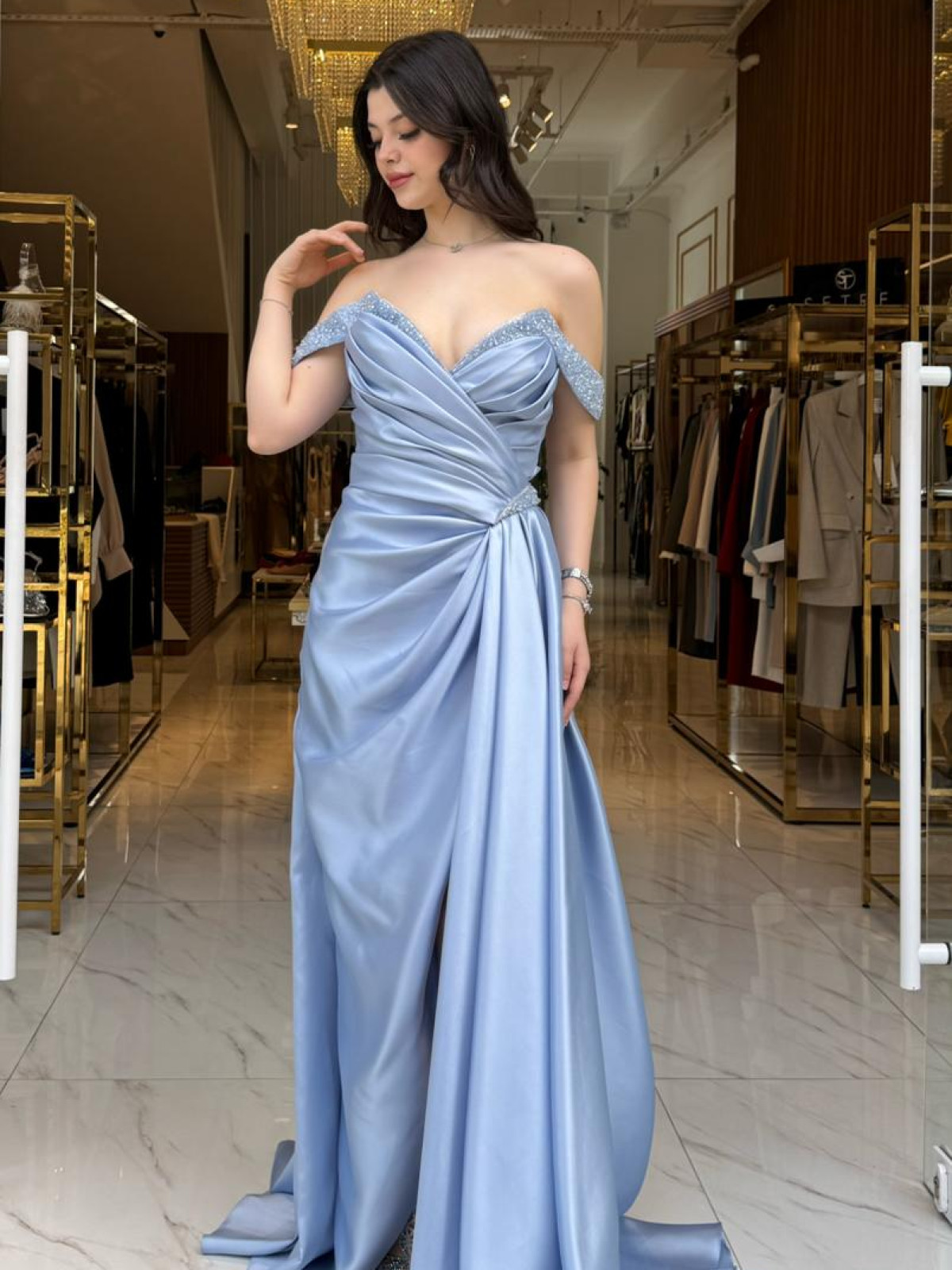 KENZEL BEBE MAVİ ABİYE