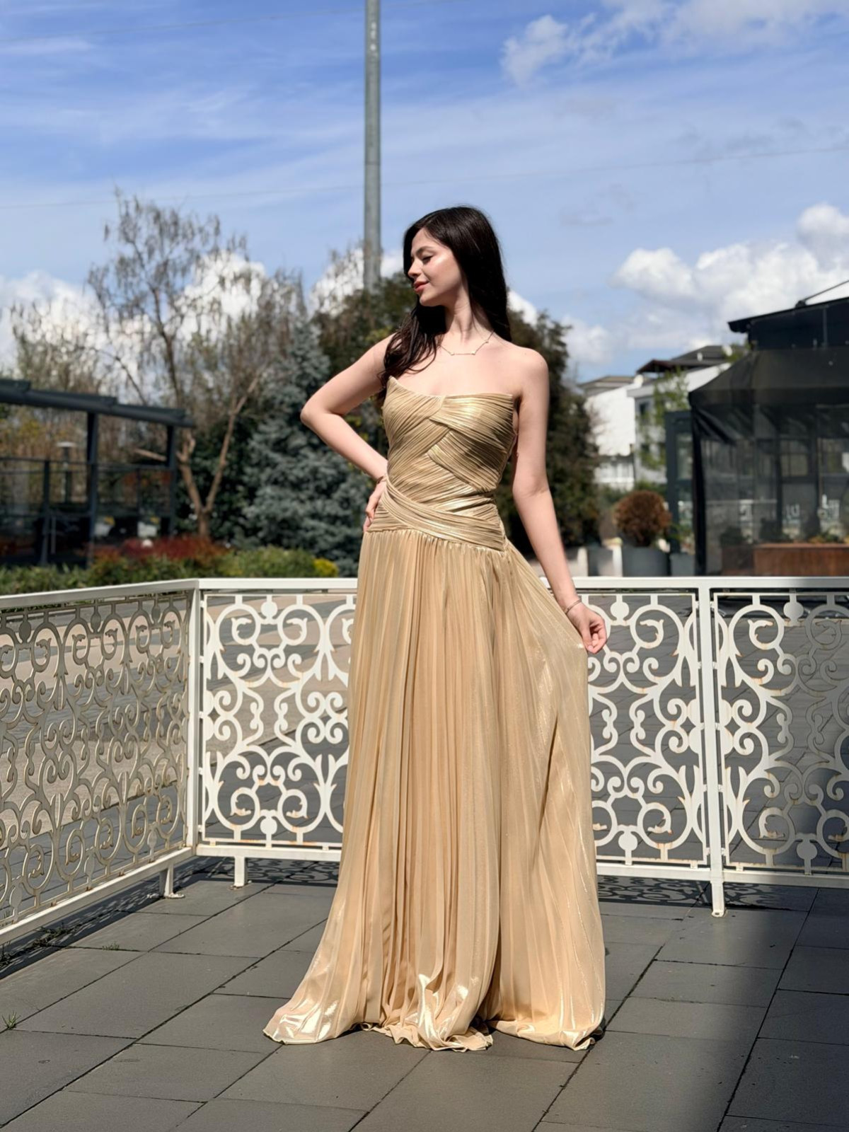 KENZEL PİLİSELİ SARI ABİYE