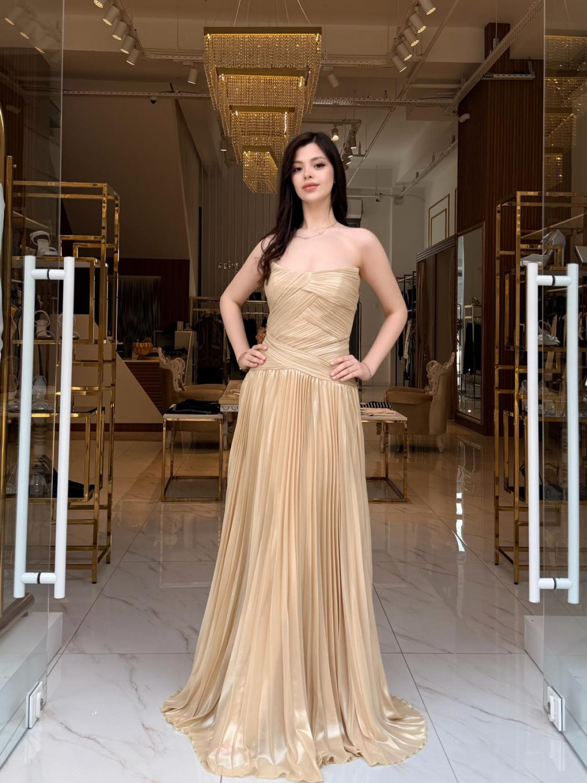 KENZEL PİLİSELİ SARI ABİYE