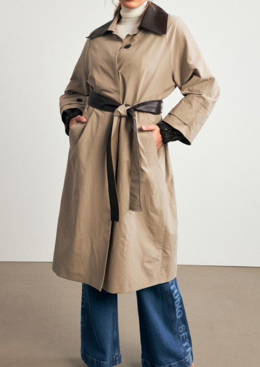 Setre Trençkot Kahverengi