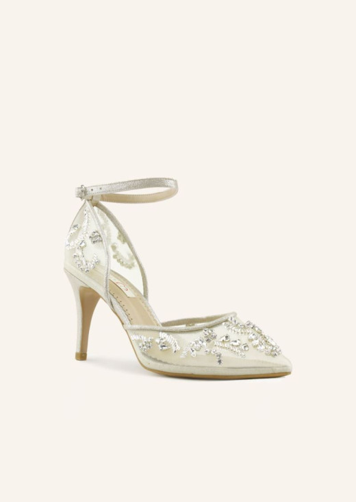 MARCATELLİ EKRU PERİ GELİN AYAKKABI