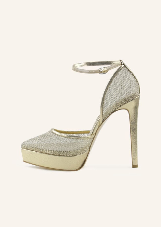 MARCATELLİ ALTIN GALVİN YÜKSEK TOPUKLU AYAKKABI