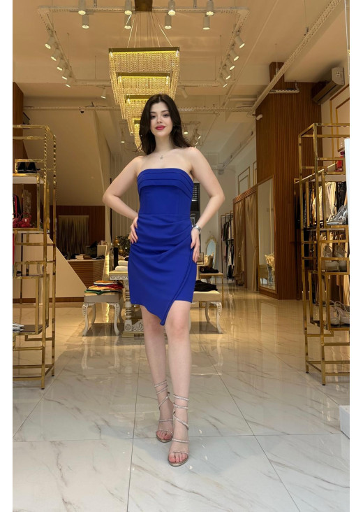 Doridorca Saks Mavisi Elbise