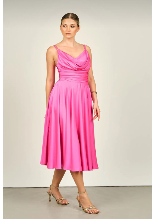 DORİDORCA PEMBE ELBİSE