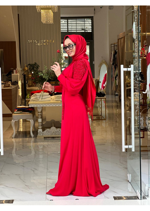 KENZEL TESETTÜR KIRMIZI ABİYE