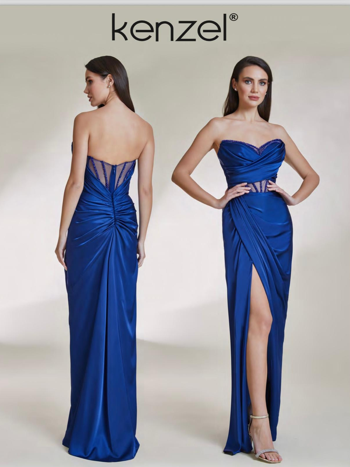 KENZEL SAKS MAVİSİ ABİYE