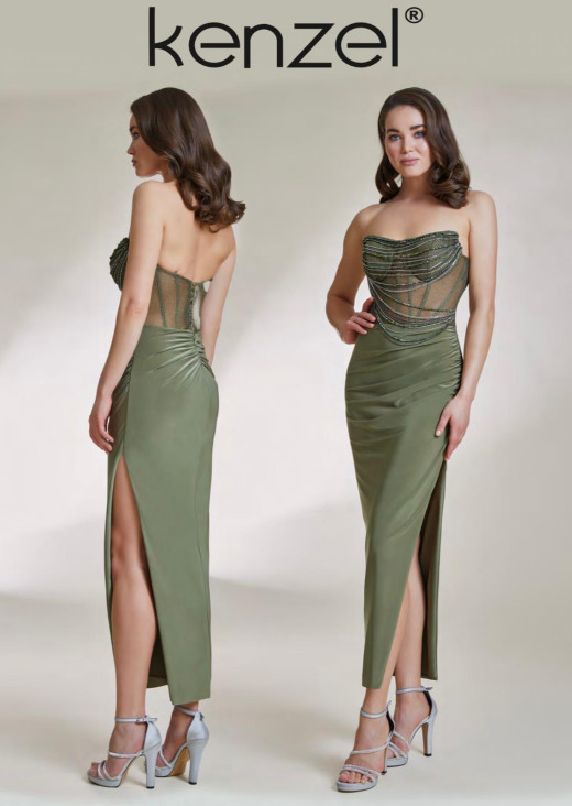 KENZEL AKSESUARLI YEŞİL ABİYE